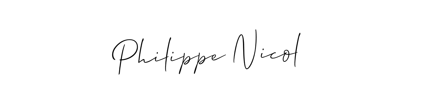 How to make Philippe Nicol signature? Allison_Script is a professional autograph style. Create handwritten signature for Philippe Nicol name. Philippe Nicol signature style 2 images and pictures png