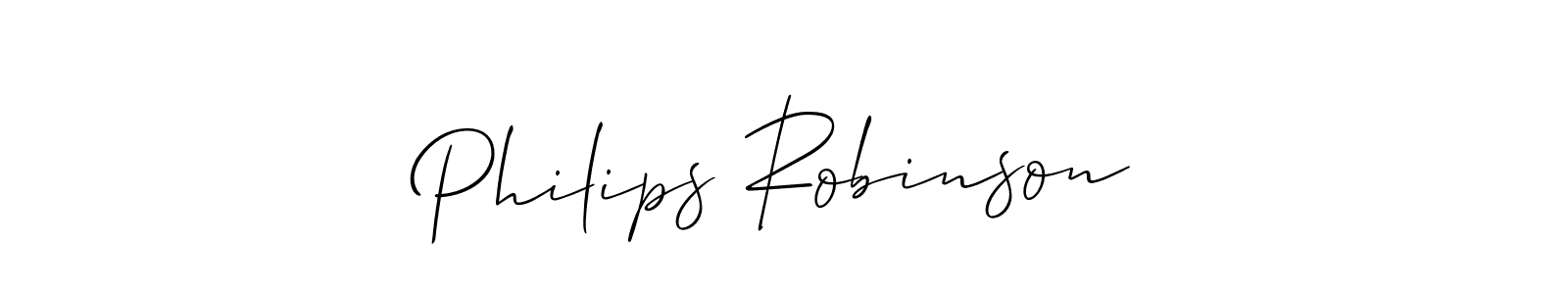 Allison_Script is a professional signature style that is perfect for those who want to add a touch of class to their signature. It is also a great choice for those who want to make their signature more unique. Get Philips Robinson name to fancy signature for free. Philips Robinson signature style 2 images and pictures png