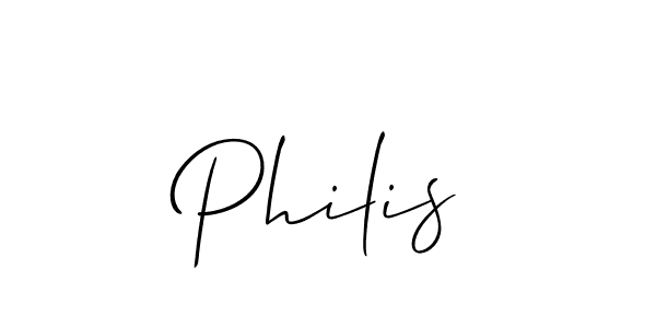 How to make Philis name signature. Use Allison_Script style for creating short signs online. This is the latest handwritten sign. Philis signature style 2 images and pictures png