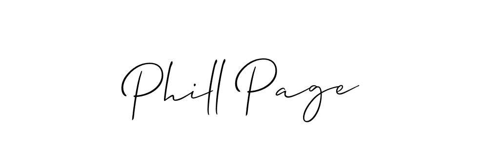 Make a beautiful signature design for name Phill Page. Use this online signature maker to create a handwritten signature for free. Phill Page signature style 2 images and pictures png