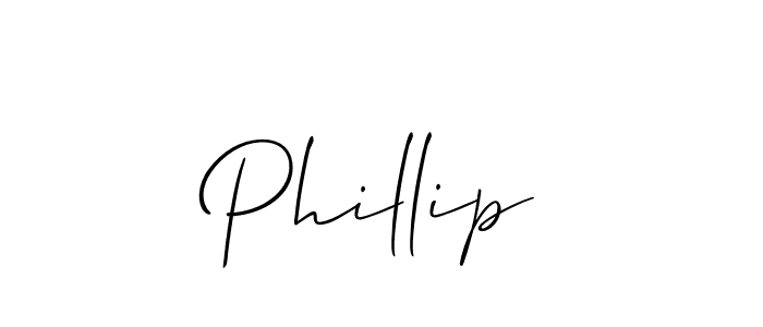 Make a beautiful signature design for name Phillip. With this signature (Allison_Script) style, you can create a handwritten signature for free. Phillip signature style 2 images and pictures png