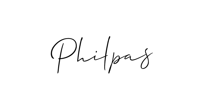 if you are searching for the best signature style for your name Philpas. so please give up your signature search. here we have designed multiple signature styles  using Allison_Script. Philpas signature style 2 images and pictures png