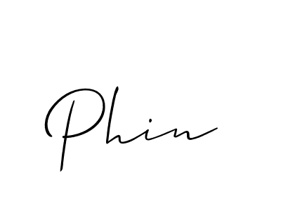 Phin stylish signature style. Best Handwritten Sign (Allison_Script) for my name. Handwritten Signature Collection Ideas for my name Phin. Phin signature style 2 images and pictures png