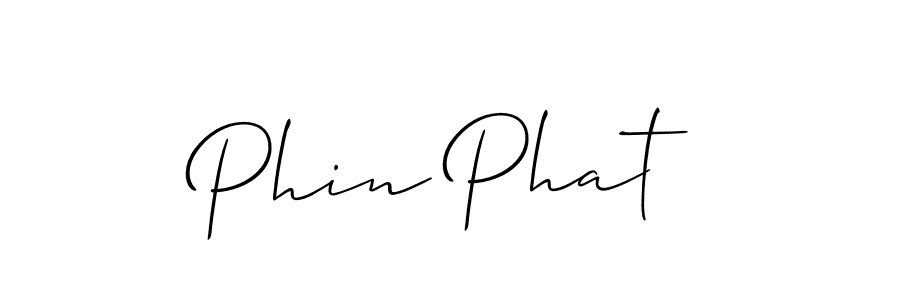 The best way (Allison_Script) to make a short signature is to pick only two or three words in your name. The name Phin Phat include a total of six letters. For converting this name. Phin Phat signature style 2 images and pictures png