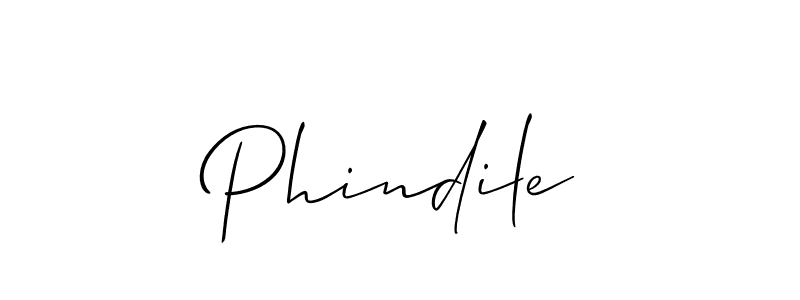 if you are searching for the best signature style for your name Phindile. so please give up your signature search. here we have designed multiple signature styles  using Allison_Script. Phindile signature style 2 images and pictures png