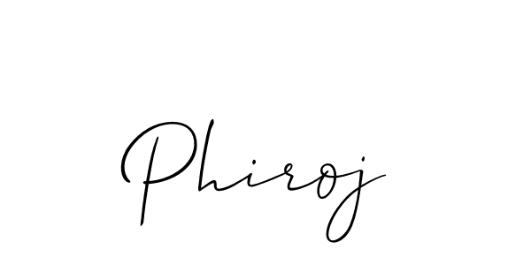 Phiroj stylish signature style. Best Handwritten Sign (Allison_Script) for my name. Handwritten Signature Collection Ideas for my name Phiroj. Phiroj signature style 2 images and pictures png