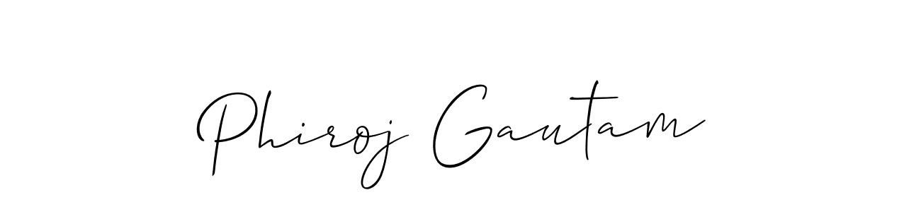 Make a beautiful signature design for name Phiroj Gautam. Use this online signature maker to create a handwritten signature for free. Phiroj Gautam signature style 2 images and pictures png