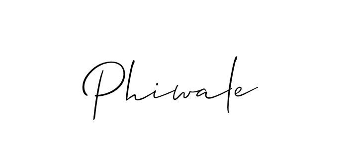 It looks lik you need a new signature style for name Phiwale. Design unique handwritten (Allison_Script) signature with our free signature maker in just a few clicks. Phiwale signature style 2 images and pictures png