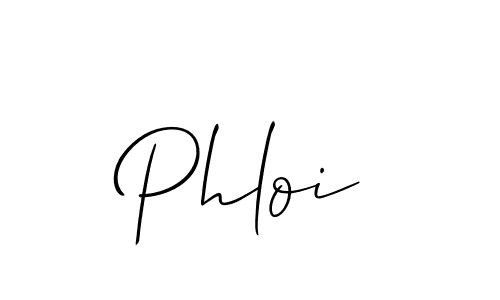 Create a beautiful signature design for name Phloi. With this signature (Allison_Script) fonts, you can make a handwritten signature for free. Phloi signature style 2 images and pictures png