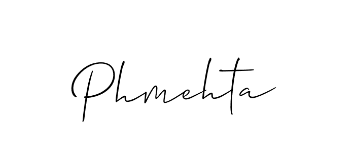 Also we have Phmehta name is the best signature style. Create professional handwritten signature collection using Allison_Script autograph style. Phmehta signature style 2 images and pictures png