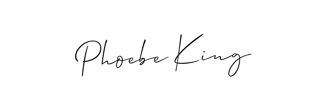 How to make Phoebe King signature? Allison_Script is a professional autograph style. Create handwritten signature for Phoebe King name. Phoebe King signature style 2 images and pictures png