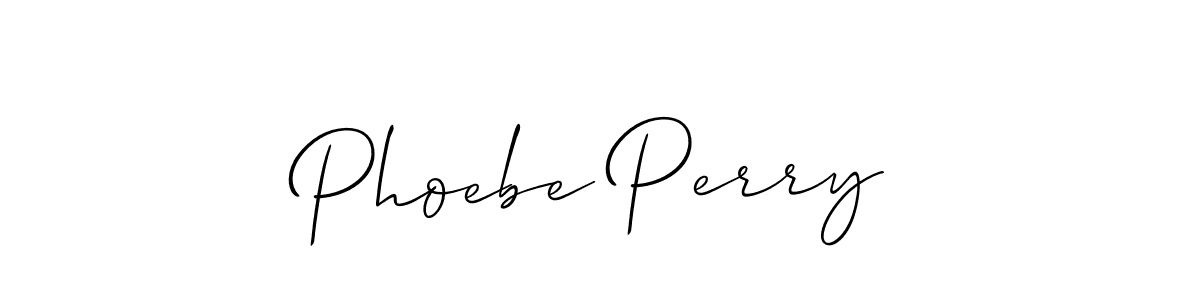 Make a beautiful signature design for name Phoebe Perry. With this signature (Allison_Script) style, you can create a handwritten signature for free. Phoebe Perry signature style 2 images and pictures png