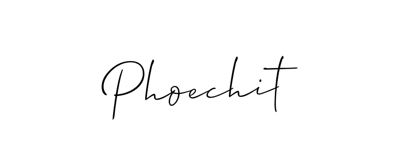 Make a short Phoechit signature style. Manage your documents anywhere anytime using Allison_Script. Create and add eSignatures, submit forms, share and send files easily. Phoechit signature style 2 images and pictures png