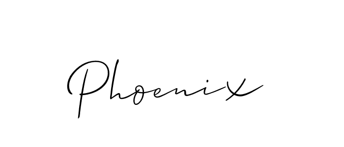 Make a beautiful signature design for name Phoenix. With this signature (Allison_Script) style, you can create a handwritten signature for free. Phoenix signature style 2 images and pictures png