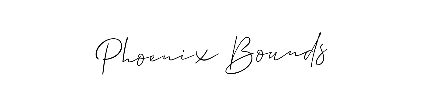 You should practise on your own different ways (Allison_Script) to write your name (Phoenix Bounds) in signature. don't let someone else do it for you. Phoenix Bounds signature style 2 images and pictures png
