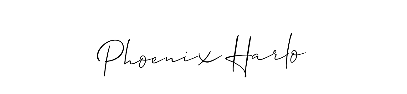 The best way (Allison_Script) to make a short signature is to pick only two or three words in your name. The name Phoenix Harlo include a total of six letters. For converting this name. Phoenix Harlo signature style 2 images and pictures png
