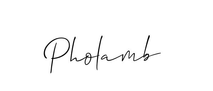 Pholamb stylish signature style. Best Handwritten Sign (Allison_Script) for my name. Handwritten Signature Collection Ideas for my name Pholamb. Pholamb signature style 2 images and pictures png