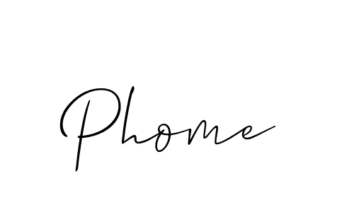 The best way (Allison_Script) to make a short signature is to pick only two or three words in your name. The name Phome include a total of six letters. For converting this name. Phome signature style 2 images and pictures png