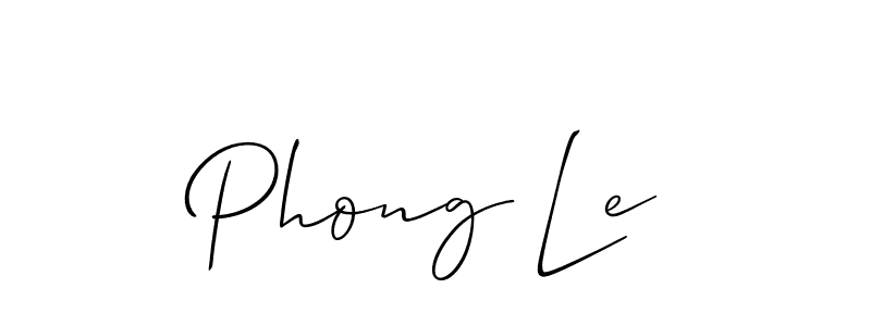 It looks lik you need a new signature style for name Phong Le. Design unique handwritten (Allison_Script) signature with our free signature maker in just a few clicks. Phong Le signature style 2 images and pictures png