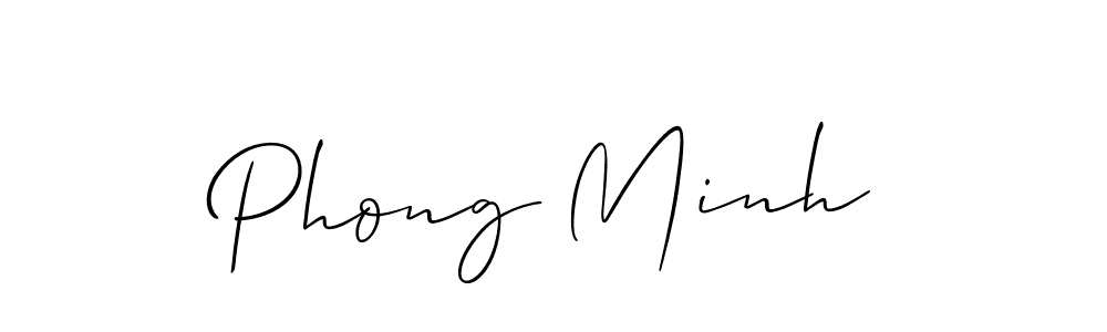 Make a beautiful signature design for name Phong Minh. With this signature (Allison_Script) style, you can create a handwritten signature for free. Phong Minh signature style 2 images and pictures png