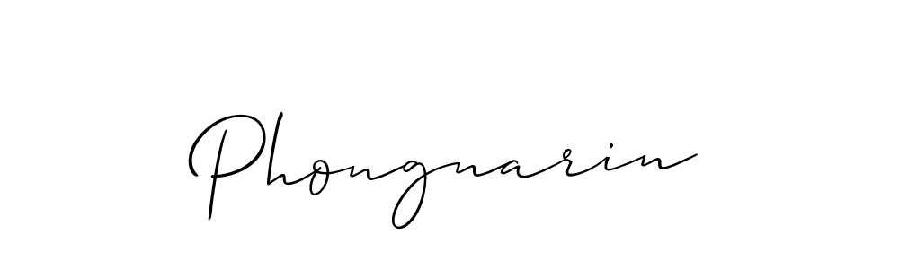 How to make Phongnarin signature? Allison_Script is a professional autograph style. Create handwritten signature for Phongnarin name. Phongnarin signature style 2 images and pictures png