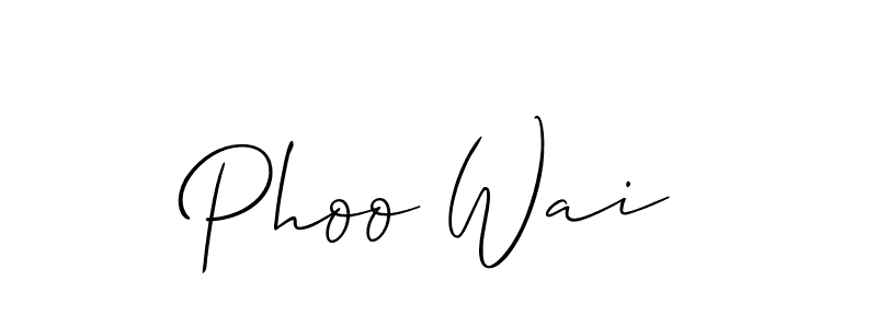 Best and Professional Signature Style for Phoo Wai. Allison_Script Best Signature Style Collection. Phoo Wai signature style 2 images and pictures png