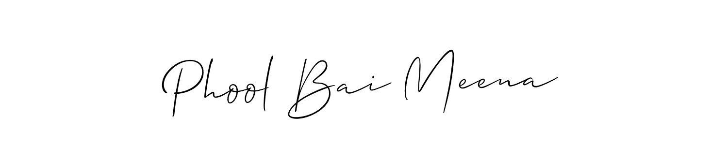 Make a beautiful signature design for name Phool Bai Meena. With this signature (Allison_Script) style, you can create a handwritten signature for free. Phool Bai Meena signature style 2 images and pictures png