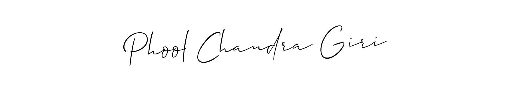 Make a beautiful signature design for name Phool Chandra Giri. With this signature (Allison_Script) style, you can create a handwritten signature for free. Phool Chandra Giri signature style 2 images and pictures png