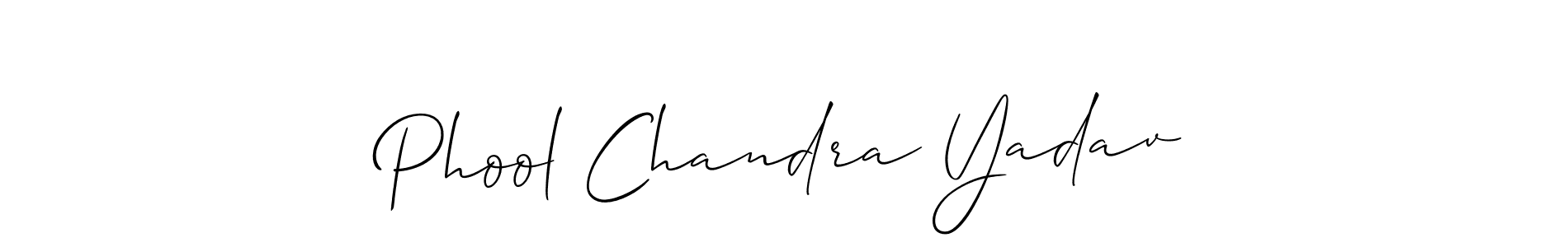 It looks lik you need a new signature style for name Phool Chandra Yadav. Design unique handwritten (Allison_Script) signature with our free signature maker in just a few clicks. Phool Chandra Yadav signature style 2 images and pictures png