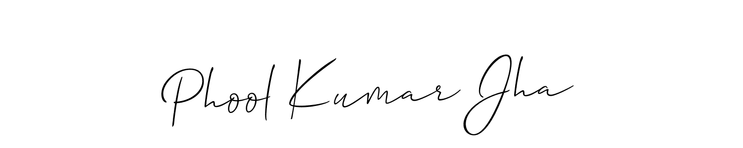 Similarly Allison_Script is the best handwritten signature design. Signature creator online .You can use it as an online autograph creator for name Phool Kumar Jha. Phool Kumar Jha signature style 2 images and pictures png