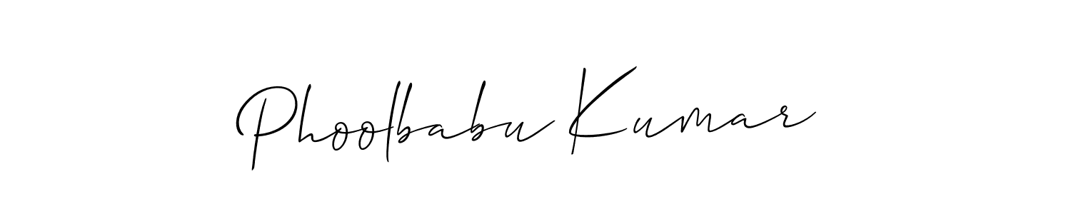 Make a beautiful signature design for name Phoolbabu Kumar. With this signature (Allison_Script) style, you can create a handwritten signature for free. Phoolbabu Kumar signature style 2 images and pictures png