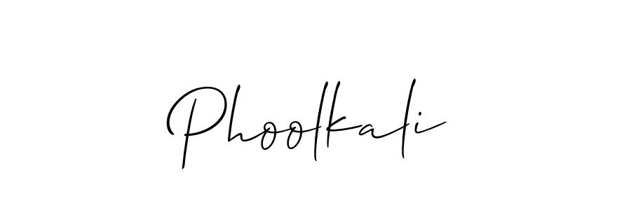 Make a beautiful signature design for name Phoolkali. With this signature (Allison_Script) style, you can create a handwritten signature for free. Phoolkali signature style 2 images and pictures png