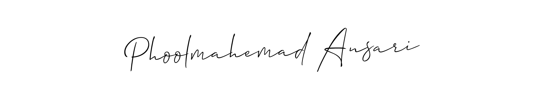 Make a beautiful signature design for name Phoolmahemad Ansari. Use this online signature maker to create a handwritten signature for free. Phoolmahemad Ansari signature style 2 images and pictures png