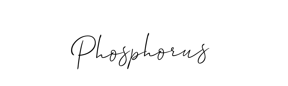 Use a signature maker to create a handwritten signature online. With this signature software, you can design (Allison_Script) your own signature for name Phosphorus. Phosphorus signature style 2 images and pictures png