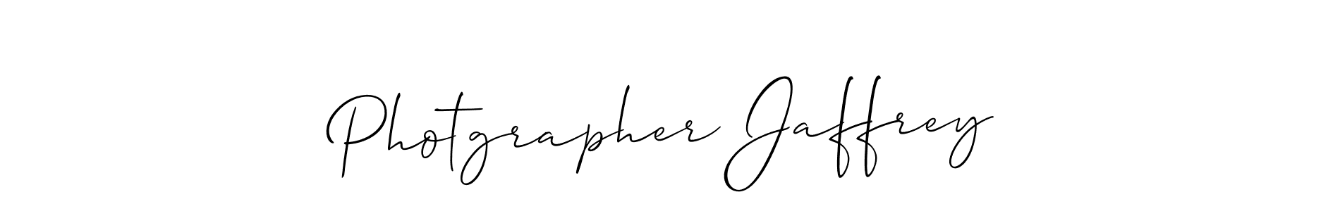 It looks lik you need a new signature style for name Photgrapher Jaffrey. Design unique handwritten (Allison_Script) signature with our free signature maker in just a few clicks. Photgrapher Jaffrey signature style 2 images and pictures png