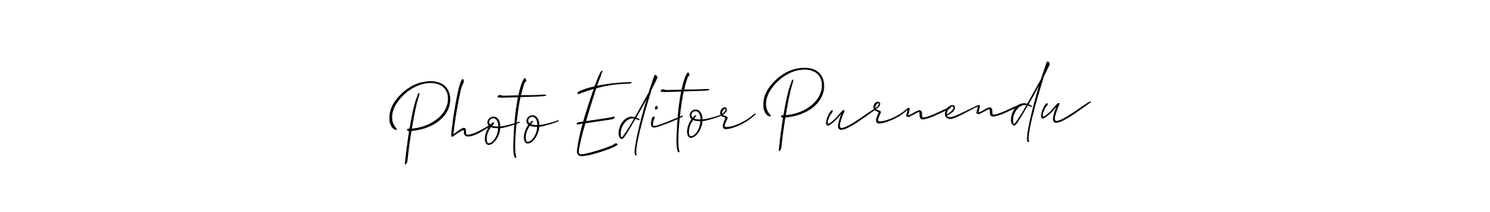 How to make Photo Editor Purnendu signature? Allison_Script is a professional autograph style. Create handwritten signature for Photo Editor Purnendu name. Photo Editor Purnendu signature style 2 images and pictures png