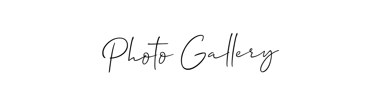 Make a beautiful signature design for name Photo Gallery. With this signature (Allison_Script) style, you can create a handwritten signature for free. Photo Gallery signature style 2 images and pictures png
