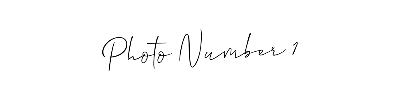 Photo Number 1 stylish signature style. Best Handwritten Sign (Allison_Script) for my name. Handwritten Signature Collection Ideas for my name Photo Number 1. Photo Number 1 signature style 2 images and pictures png