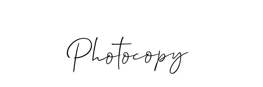 Design your own signature with our free online signature maker. With this signature software, you can create a handwritten (Allison_Script) signature for name Photocopy. Photocopy signature style 2 images and pictures png