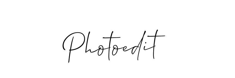 Design your own signature with our free online signature maker. With this signature software, you can create a handwritten (Allison_Script) signature for name Photoedit. Photoedit signature style 2 images and pictures png