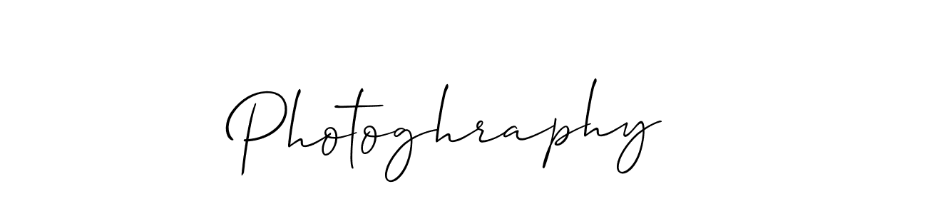 How to make Photoghraphy  signature? Allison_Script is a professional autograph style. Create handwritten signature for Photoghraphy  name. Photoghraphy  signature style 2 images and pictures png