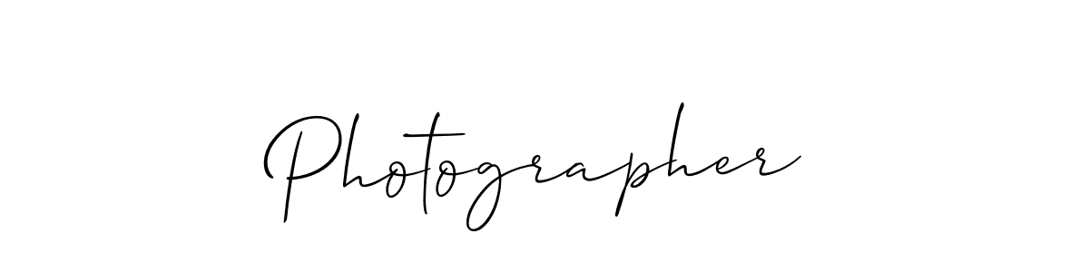 Make a short Photographer signature style. Manage your documents anywhere anytime using Allison_Script. Create and add eSignatures, submit forms, share and send files easily. Photographer signature style 2 images and pictures png