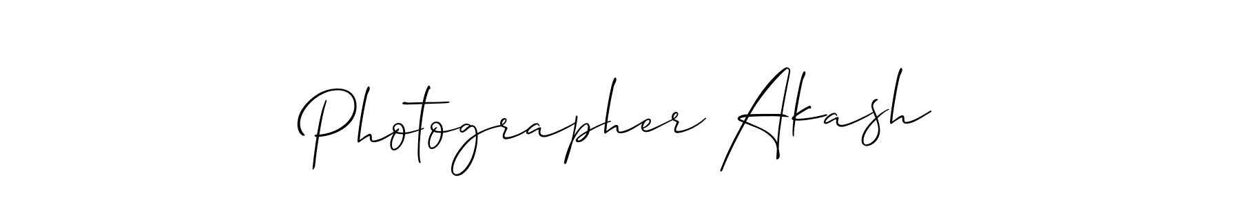 Use a signature maker to create a handwritten signature online. With this signature software, you can design (Allison_Script) your own signature for name Photographer Akash. Photographer Akash signature style 2 images and pictures png