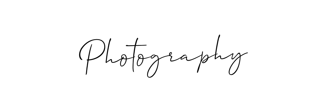 How to make Photography signature? Allison_Script is a professional autograph style. Create handwritten signature for Photography name. Photography signature style 2 images and pictures png