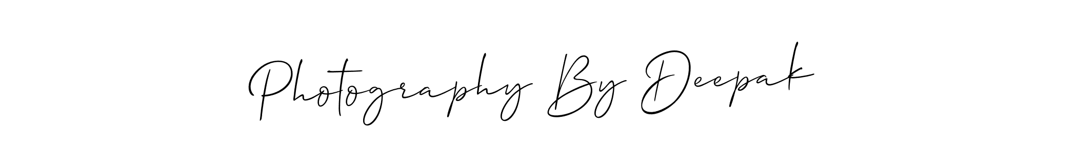 It looks lik you need a new signature style for name Photography By Deepak. Design unique handwritten (Allison_Script) signature with our free signature maker in just a few clicks. Photography By Deepak signature style 2 images and pictures png