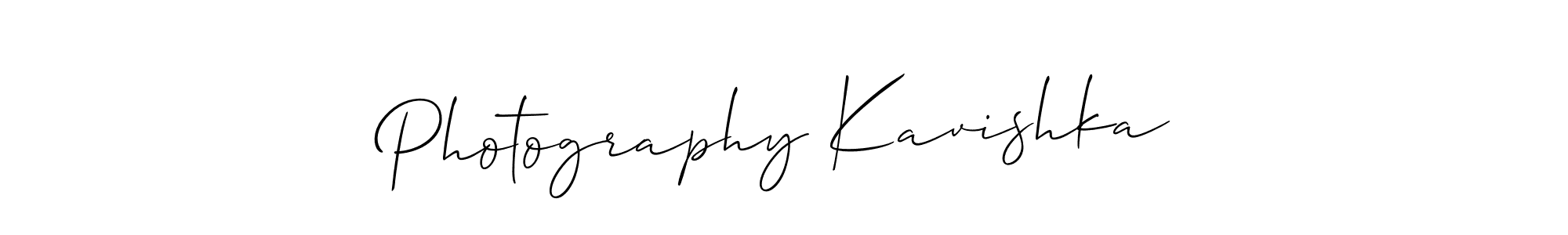 The best way (Allison_Script) to make a short signature is to pick only two or three words in your name. The name Photography Kavishka include a total of six letters. For converting this name. Photography Kavishka signature style 2 images and pictures png