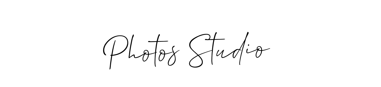How to Draw Photos Studio signature style? Allison_Script is a latest design signature styles for name Photos Studio. Photos Studio signature style 2 images and pictures png