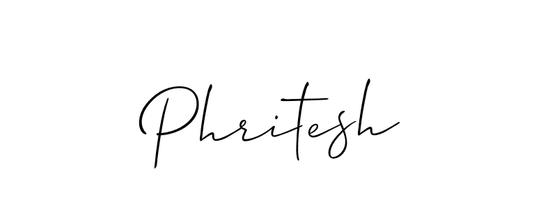 Make a short Phritesh signature style. Manage your documents anywhere anytime using Allison_Script. Create and add eSignatures, submit forms, share and send files easily. Phritesh signature style 2 images and pictures png