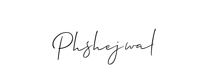 Phshejwal stylish signature style. Best Handwritten Sign (Allison_Script) for my name. Handwritten Signature Collection Ideas for my name Phshejwal. Phshejwal signature style 2 images and pictures png