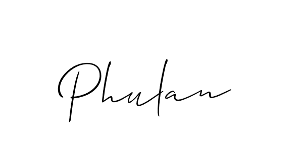 Make a beautiful signature design for name Phulan. With this signature (Allison_Script) style, you can create a handwritten signature for free. Phulan signature style 2 images and pictures png